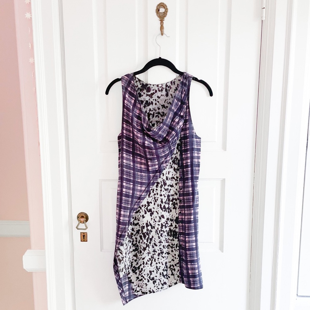 Silk mixed print dress
